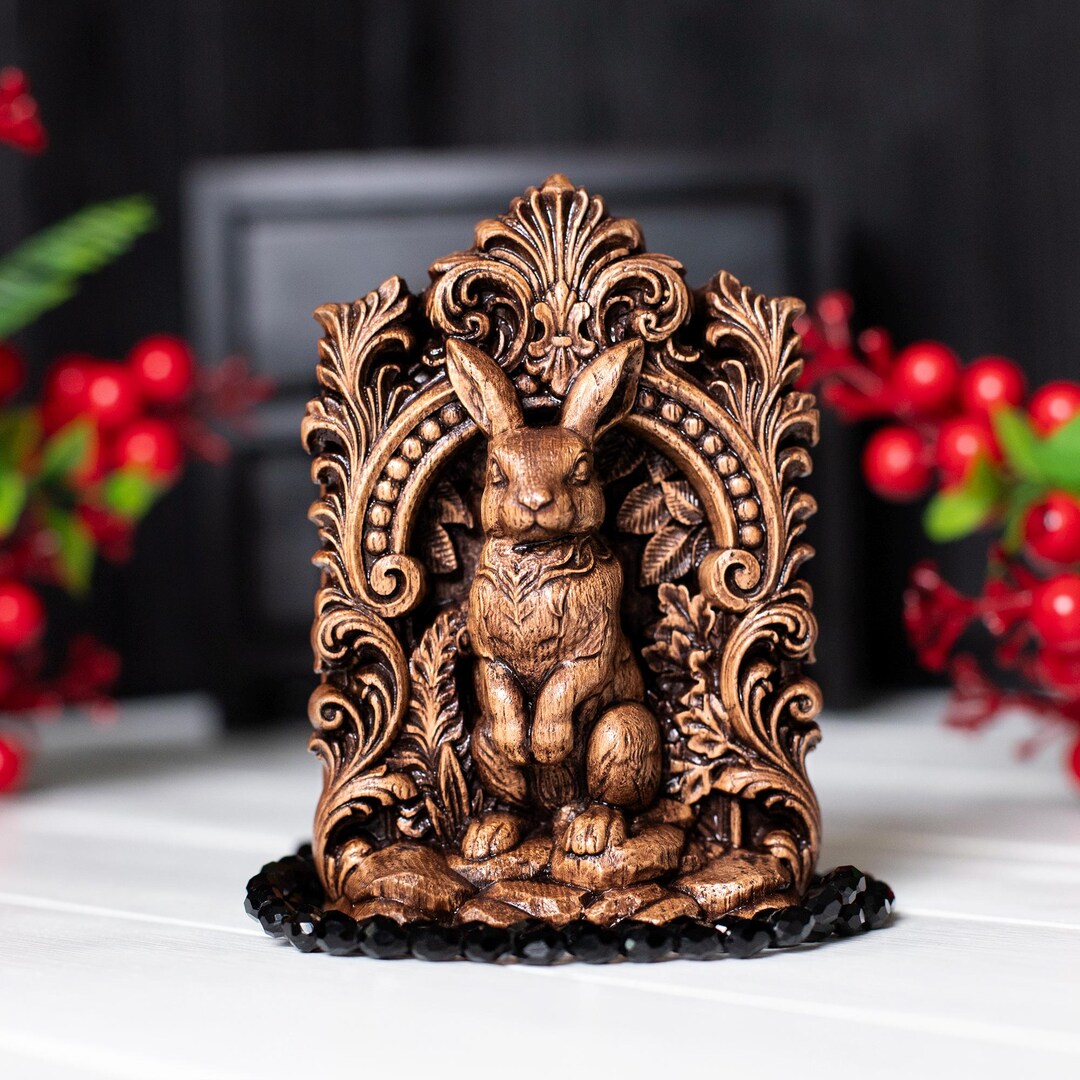 Rabbit Totem Hand-carved Statue 11 Cm (4.3