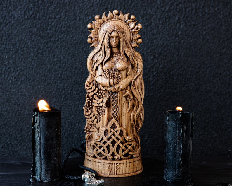 SIF, Norse pagan goddess statue, for Asatru Altar kit and heathen ritual image 4