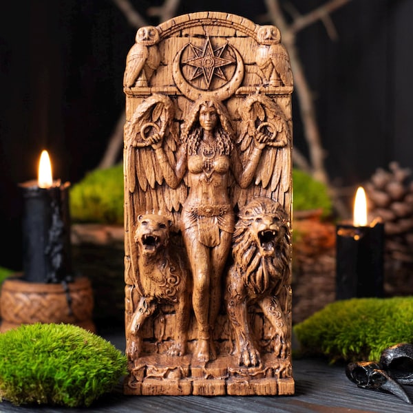 Ishtar, estatuilla de la diosa Inanna, figura de Lilith para el altar del hogar, catolicismo, ocultismo, wicca, estatua, brujas Astarté