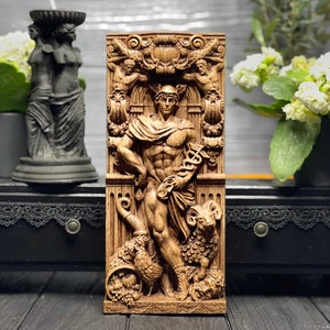Hermes god statue , Hermes figurine greek mythology Olympian gods ancient archeology pagan wiccan wicca altar druid witch gaelic culture