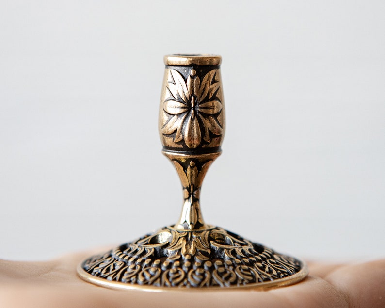 Candle holder, candlestick, Scandinavian, home altar, runic stone, runes, norse, viking, heathen, handmade image 1