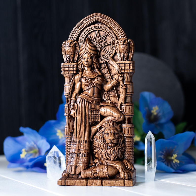Ishtar statue Inanna statue Sumerian Mesopotamia Venus statue Babalon Anunnaki art Star of Ishtar decor image 2