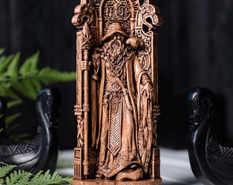 Odin statue from Norse mythology | Viking god Wotan | Norse pagan art and Asatru decor
