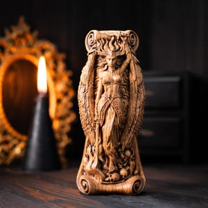 LILITH statuette, Goddess of Feminine, Astarothn Sumerian Wiccan Wisdom pagan wicca altar witches