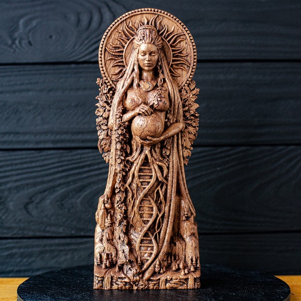 GAIA, Göttinnenstatue, Mutter Erde, Wicca, Naturstatue, Wicca, Griechisch, Antike, Mythologie, Altar, Hexe, Gälisch