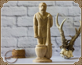 Dagda, wooden, irish, celtic, pagan god, wiccan, wicca, altar, druid, witcher, gaelic, mythology