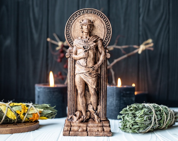 Hermes Hermes Figurilla Dios Griego Dios Pagano Dios Olimpico Etsy