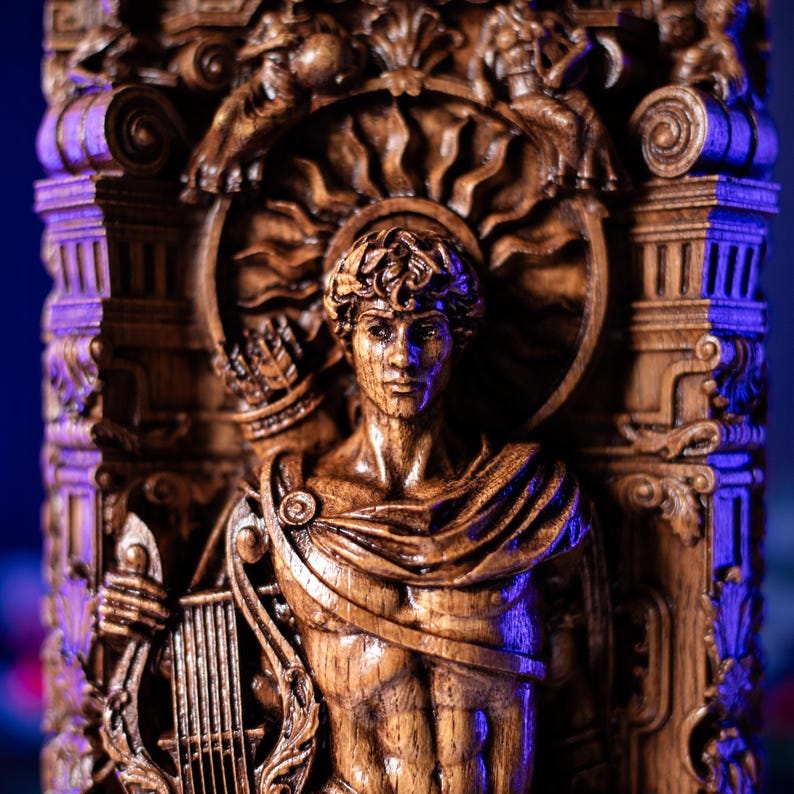 Large Apollo statue 15.7 inch - Apollo from Greek mythology | Roman sun god sculpture | Classical Greek statue decor image 8