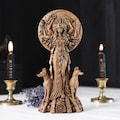 Hekate statue for altar - goddess of lunar magick. Hecate of the roads figurine linked with shadow work and deity identification product logo