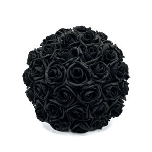 Artificial Wedding Flowers, Black Rose Brides Bouquet Posy