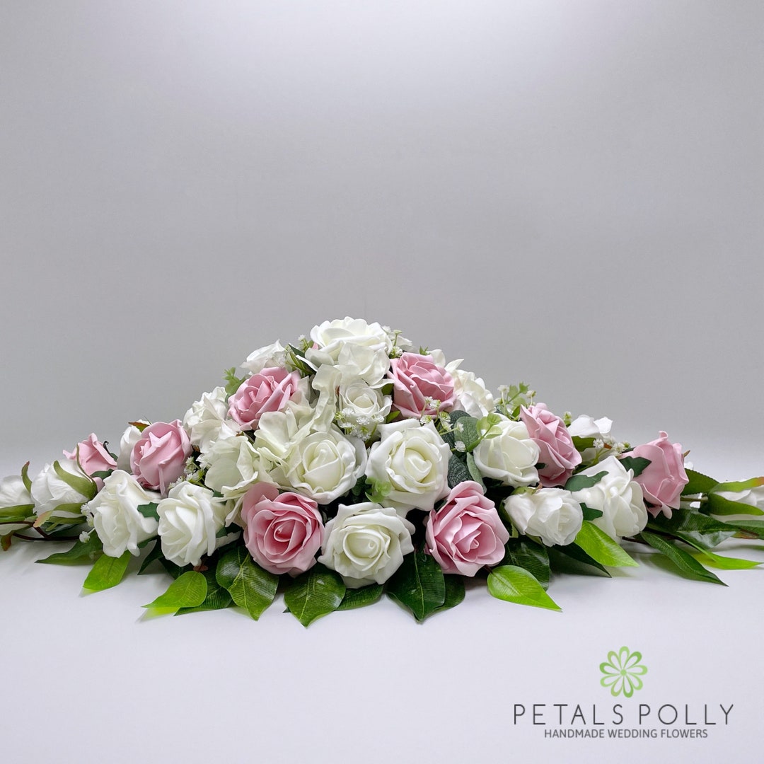 Silk Wedding Flowers Antique Vintage Pink & Ivory Rose Top Etsy UK