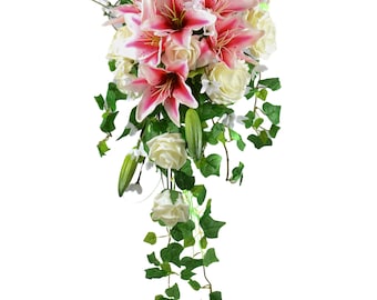 Cascading Stargazer Lily Bouquet Etsy