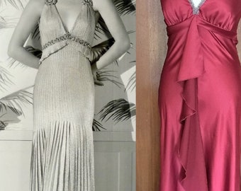 Hollywood Vintage Cocktail Dresses Gray
