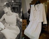 1950s Style Dress 1950s Style Jacket Vintage Jacket Audrey Hepburn Dress Lace Dress Lace Suit 1960s Style Dress 1960s Style Jacket