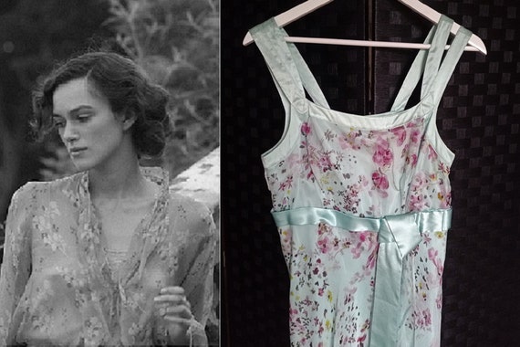 Silk Dress Bias Cut Dress Floral Dress Vintage