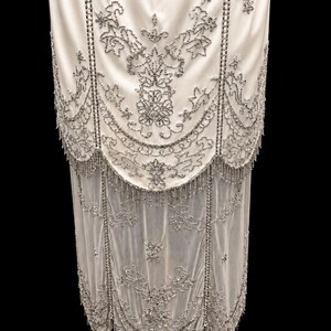 Vintage Cache Beaded Wedding Dress: Bridal Gown Art Deco Flapper Gatsby Downton Abbey Fairycore image 3