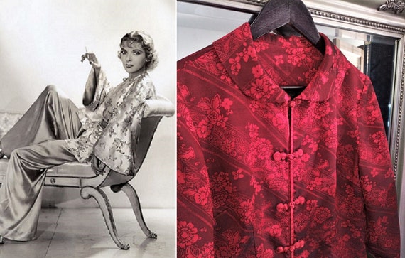 Mandarin Jacket Red Jacket Satin Jacket Cheongs