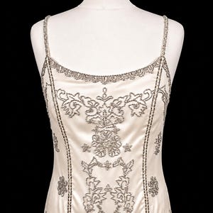 Vintage Cache Beaded Wedding Dress: Bridal Gown Art Deco Flapper Gatsby Downton Abbey Fairycore image 7
