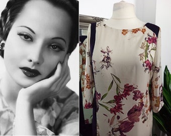 Tunic Dress  Cream Dress  Floral Dress  Boho Dress  Smock Dress  Chiffon Dress  Folk Dress  Drop Waist Dress  Tunic Dress  Tea Dress