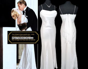 Wedding Dress  Prom Dress  White Dress  Cowl Neck Dress  Satin Dress  Ball Gown  White Satin Dress  Bridal Gown  Liquid Satin Dress  Maxi