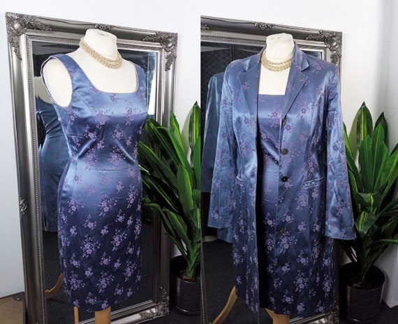 Dress Suit Blue Suit Satin Dress Wiggle Dress
