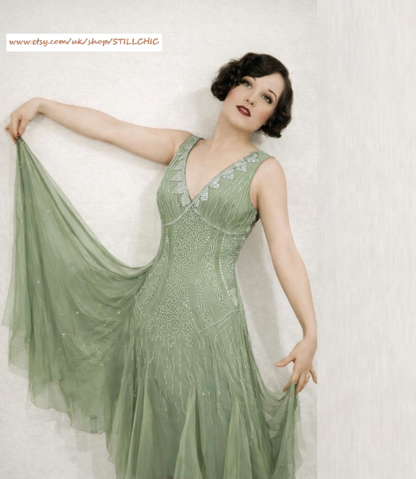 green flapper dress uk Shop 1920s Dresses - Vintage Fringe Flapper Dress