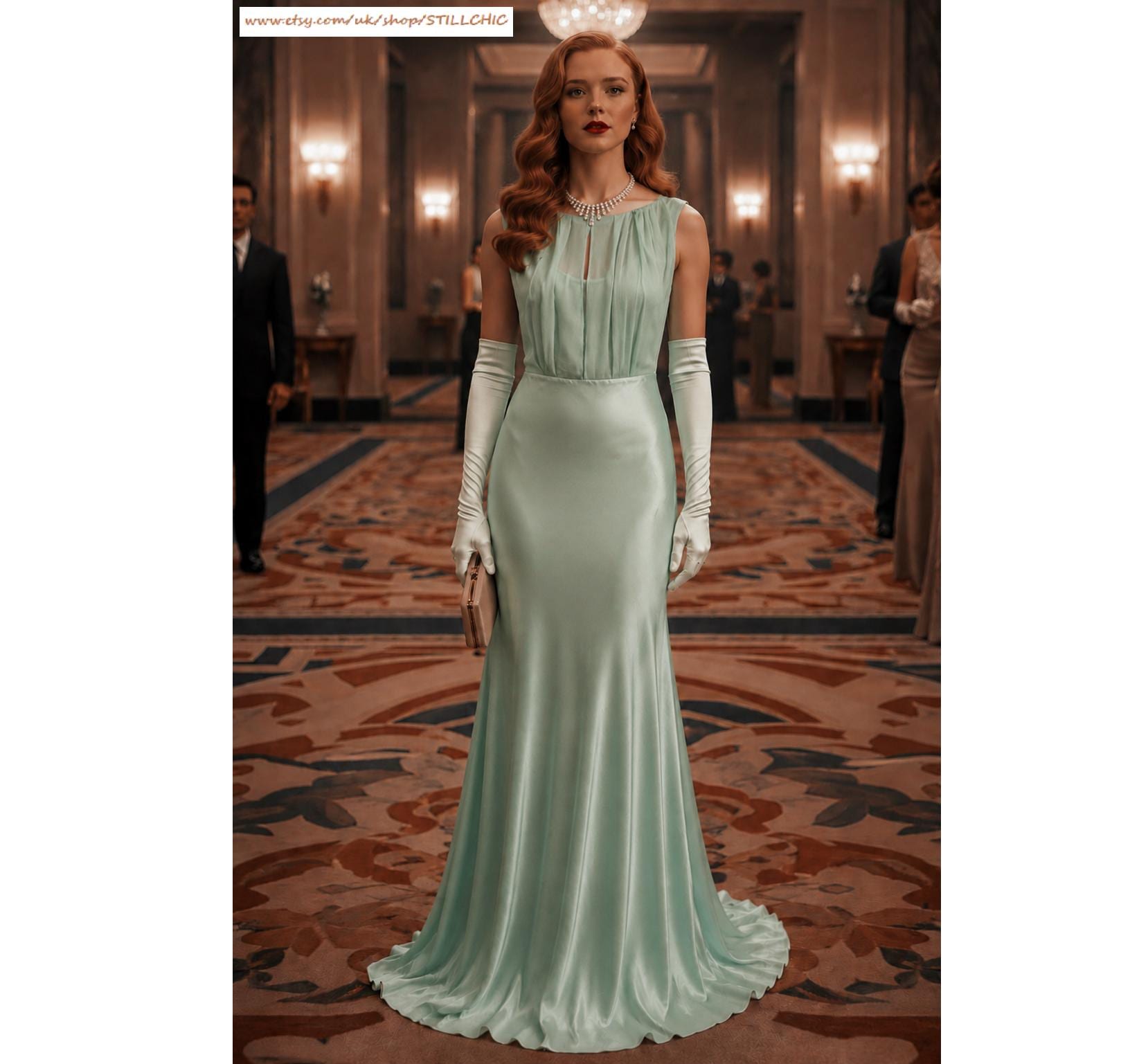 green old hollywood dress STUDIO 54 kelly green old Hollywood midi dress, medium/large *VINTAGE –  Foxy Fable