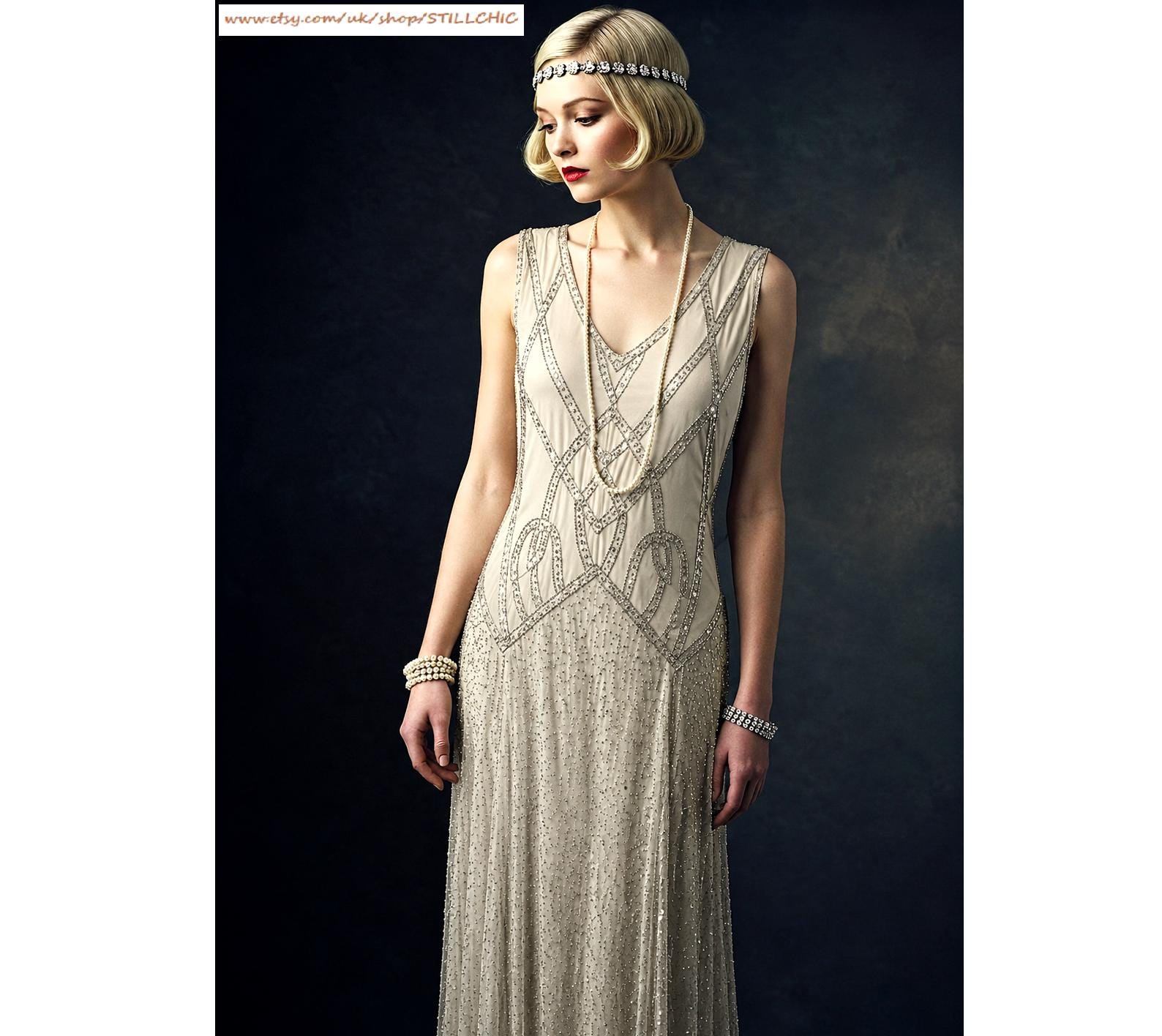 Gold Great Gatsby Dresses - Etsy