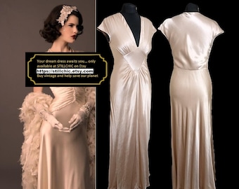 Wedding Dress  Prom Dress  Bias Cut Dress  Ball Gown  Satin Wedding Dress  Bridal Gown  Champagne Wedding Dress  Yoke Waist Dress  Satin