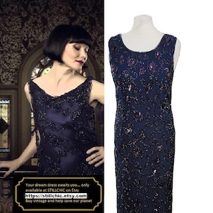 RESERVED For Gon - Not For Sale - Please Do Not Buy  Art Deco Dress  Blue Dress  Flapper Dress  Gatsby Dress  Sequinned Dress  Beaded Dress
