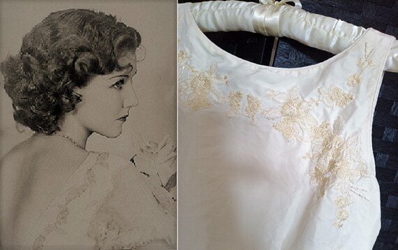 Silk Wedding Dress Vintage Wedding Dress Beaded