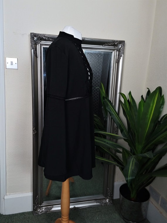 Black Dress  Smock Dress  Tunic Dress  Bell Sleev… - image 6