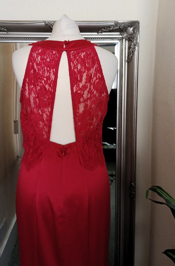 Red Dress  Satin Dress  Lace Dress  Prom Dress  B… - image 7
