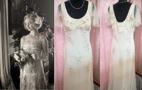 Vintage Wedding Dress 1920s Style Wedding Dress