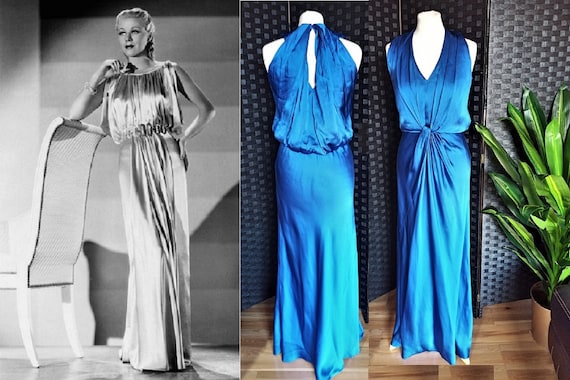 Blue Dress Satin Dress Blue Satin Dress Blue Ma