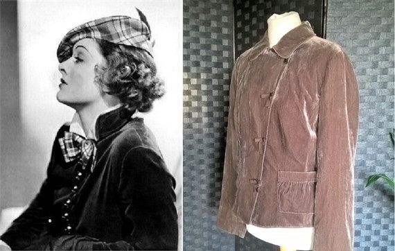 Velvet Jacket Mink Velvet Jacket Vintage Velvet