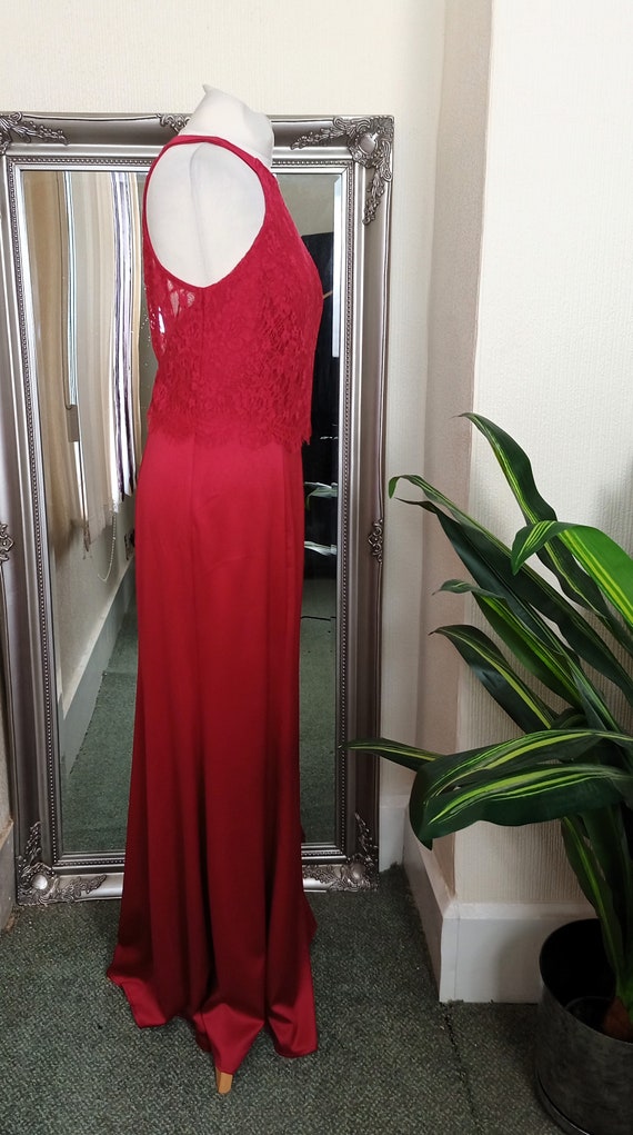 Red Dress  Satin Dress  Lace Dress  Prom Dress  B… - image 6