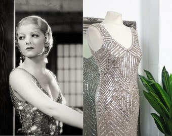 Beaded Dress  Sequin Dress  Bias Cut Dress  Prom Dress  Ball Gown  Gatsby Dress  Sequinned Dress  Flapper Dress  20s Style Dress  Maxi Dress