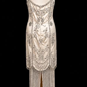 Vintage Cache Beaded Wedding Dress: Bridal Gown Art Deco Flapper Gatsby Downton Abbey Fairycore image 5