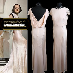 Pink Dress  Satin Dress  Crepe Dress  Bias Cut Dress  Cowl Back Dress  Prom Dress  Cowl Neck Dress  Ball Gown  Evening Dress  1930s Style