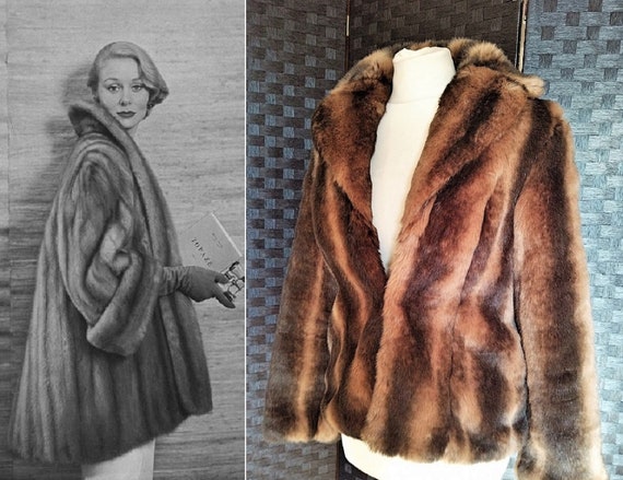 Fur Coat Faux Fur Coat 1950s Style Coat Fur Jac