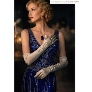 royal blue prom dresses 2024 Robert Anthony Vintage Blue Sequin Dress main image 1