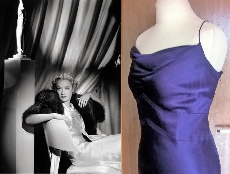 Women S Clothing 1920s Style Dress 1930s Art Deco Style Dress Vintage Volup Dress Old Hollywood Dress Silk Dress Bias Cut Dress Cowl Neck Dress Uk 18 Dresses