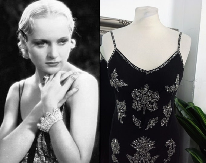 Flapper Dress Gatsby Dress Beaded Dress Hankie Hem Dress Hanky Etsy UK