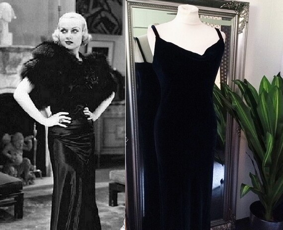 Blue Dress Velvet Dress Blue Velvet Dress Cowl