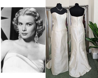 Wedding Dress  Satin Dress  Alan Hannah Wedding Dress  Ball Gown  Silk Dress  Satin Wedding Dress  Bridal Gown  50s Style  Made in England