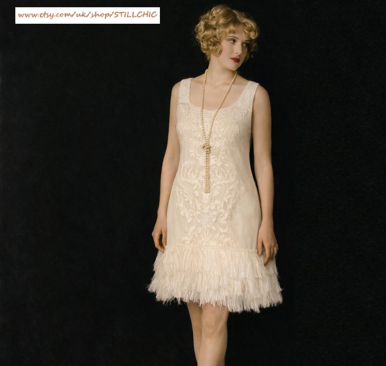 beige flapper dress Cream Flapper Dress – R.A.W Vintage Rewear