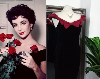 Velvet Dress  Black Velvet Dress  Off The Shoulder Dress  Wiggle Dress  Cotton Velvet Dress  Black Dress  Cocktail Dress  1950s Style Dress