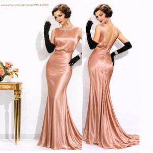 Rose Gold Slip Dress - Etsy