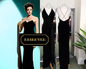 RESERVED For Geetika - Not For Sale - Please Do Not Buy  Black Dress  Velvet Dress  Black Velvet Dress  Prom Dress  High Low Dress  Fishtail